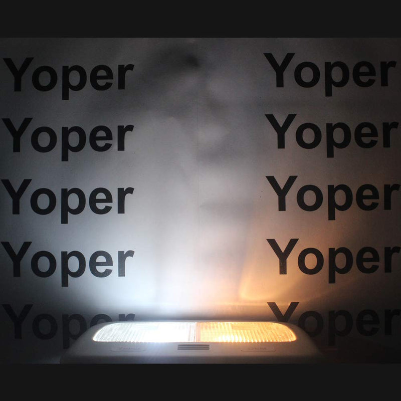 Yoper BA9S 53 57 1895 64111 LED Light Bulb for Car 12V White White Color