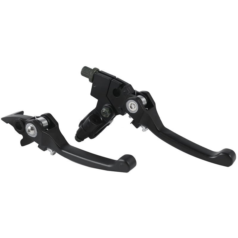 Black Folding Aluminum Clutch Brake Lever Compatible with 22mm 7/8 inch Handlebar 110cc 125cc 140cc TTR 125cc SSR Xmotos Apollo 125 Pit Dirt Bike Motorcycle Black