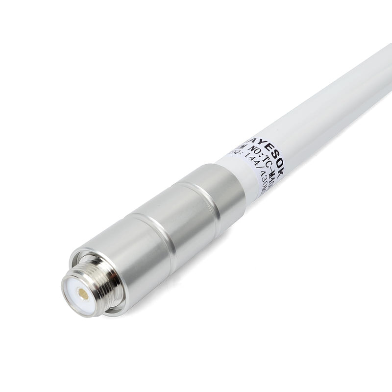 VHF Fiberglass Ham Radio Antenna, 17” 136-174mhz Base Antenna SO239 Connector for Mobile Transceiver Device Repeater, Scanners, Marine VHF Radios