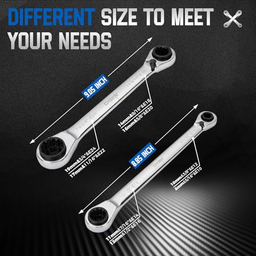 DISEN 39-in-1 Reversible Ratcheting Box Wrench Set Double Box End
