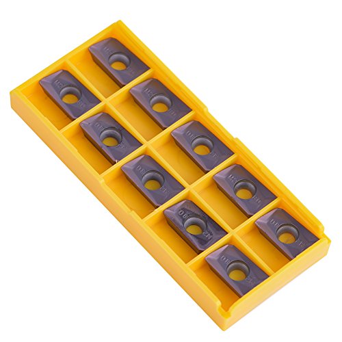 10Pcs APMT1604 Carbide Inserts, Indexable Turning & Milling Inserts, CNC Lathe Tools for Regular Steel and Stainless Steel