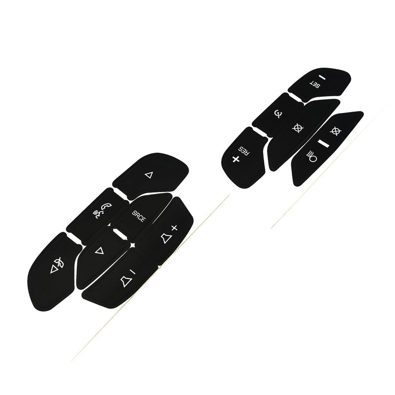 Steeing Wheel Dash Button Repair Kit Stickers Decals Compatible with Cadillac Escalade ESV EXT 2007 2008-2014 SteeringWheel13
