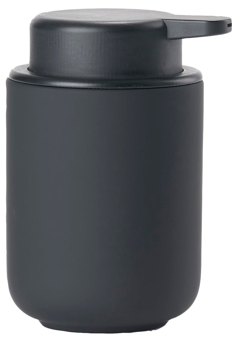 Zone Denmark Ume Shampoo Dispenser in Elegant Black - Stylish and Functional Bathroom Accessory - H 5", Dia 3.3", 8 oz