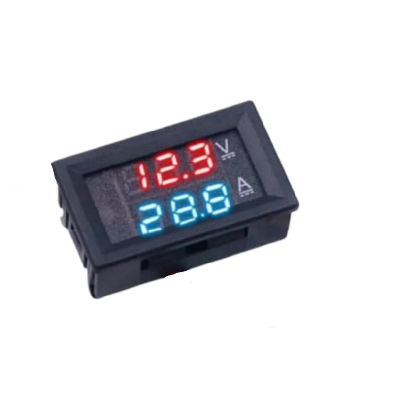 10 Pack 0.28 Inch Digital Voltmeter Ammeter DC 100V 10A Red and Blue Dual LED Display Panel with Connect Wires 2 in 1 Volt Amp Voltage Current Meter Tester for EV Cars Boats and Electronic Circuits