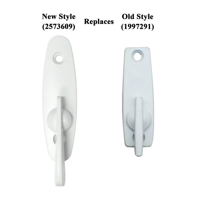 Gliding Patio Door Keyed Lock Assembly & Thumb Latch Compatible with Andersen Tribeca Style OEM Part #2573068, #2573078 & #2573609, 2-9/16" Hole Centers, Non-Handed, White Diecast