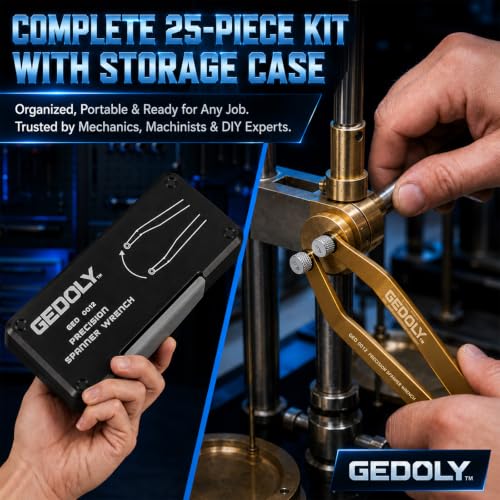 Adjustable Pin Spanner Wrench Set, Heavy Duty Shock & Lock Nut Tool