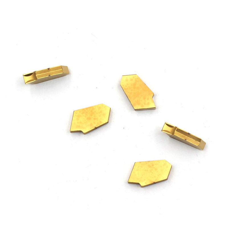 OSCARBIDE Carbide Grooving Inserts GTN-3(QC1403) Multilayer Coated CNC Lathe Inserts Cutters for Lathe Grooving Cut-Off Tool,5 Pieces/Pack