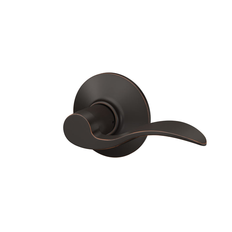 Schlage F10 V ACC 716 Accent Door Lever, Hall & Closet Passage Lock, Aged Bronze 1 Pack