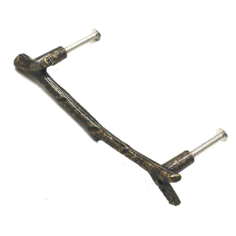 AchNau 10x Cabinet Handle Pulls Wardrobe Drawer Door Cupboard Knobs Twig Hole Center 3-3/4" Bronze 96 mm (3-3/4 in)