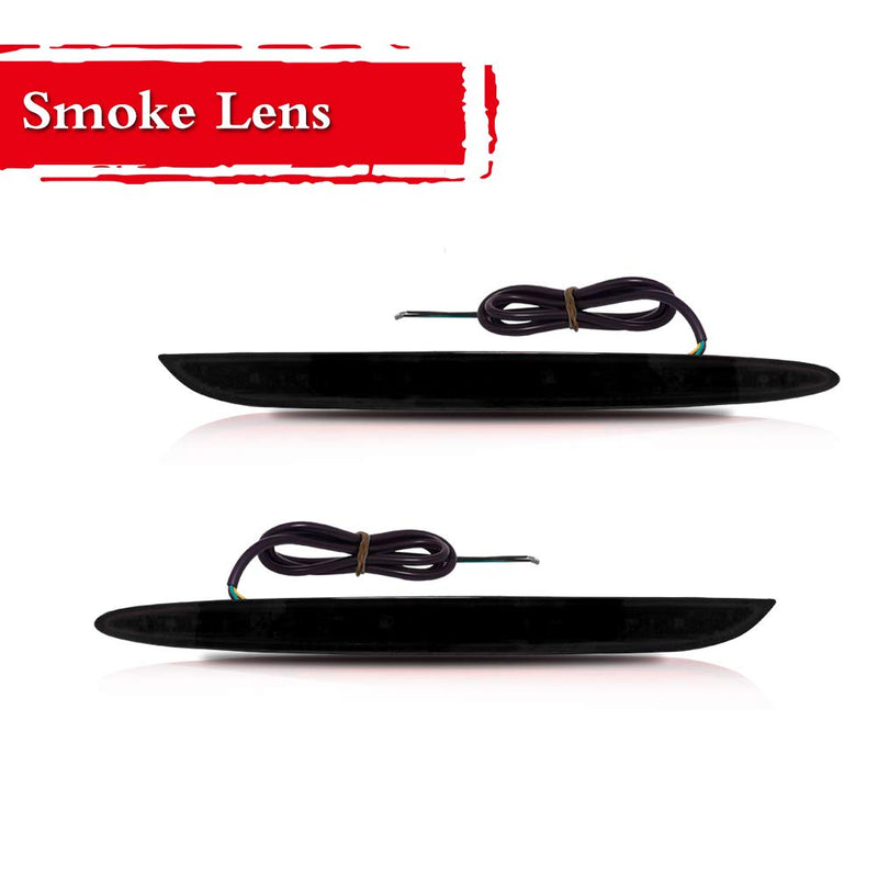 GTINTHEBOX Smoked Lens LED Rear Bumper Reflector Brake Tail Fog Lights for 2016-2020 Mercedes-Benz W213 E-Class E200 E250 E300 E350 E400 E500 E43 AMG with Sequential Turn Signal Lamp