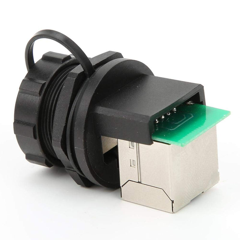 LiebeWH 2Pcs 8 Pin Waterproof Ethernet Coupler 90 Degree RJ45 Adapter Connector for Cat 6 Cables, Compatible with Computer, Router, Modem, Network Switch