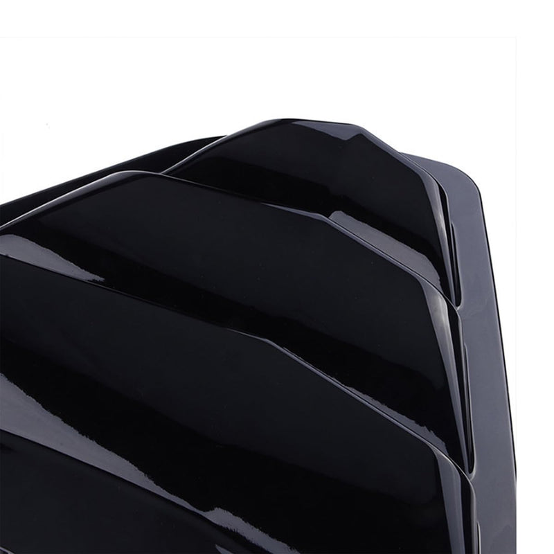 for Hyundai Elantra 2021 2022 2023 Exterior Accessories Sporty Car Rear Side Window Louvers Air Vent Scoop Shades Cover Trim Blinds 2PCS(Bright Pitch Black) Bright Black