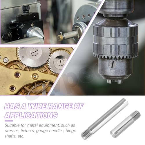 Swpeet 40Pcs 6 Sizes M6×12/14/16/20/25/30/35/40mm Slotted Cylindrical Pin Dowel Kit, 304 Stainless Steel Dowel External Thread Locating Pin, Parallel Pin Shelf Support Peg for Furniture Machinery