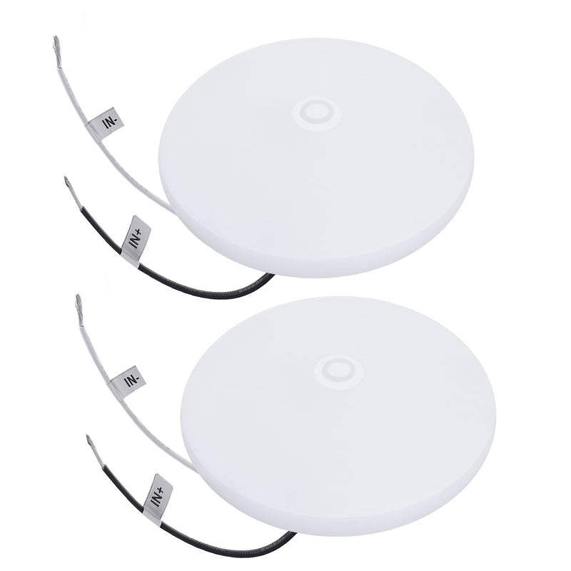 Facon 2-Pack Ultra Slim 4.5'' 12V RV Puck Lights w/Switch, SY-SM45 4000K Cool White LED Interior Lights for RVs, Camper Van, Boats, 12V Dome Light Fixture – cETL Certified Dia: 4.5Inch, 2Packs 4000K Cool White Light
