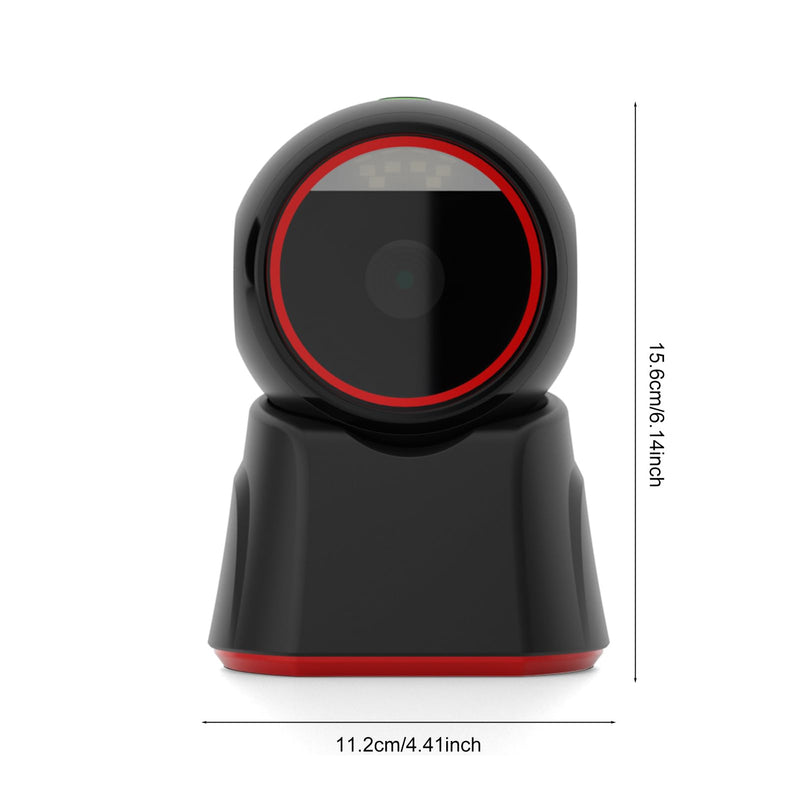 Docooler Desktop Barcode Scanner, Automatic Omnidirectional Desktop Barcode Scanner, Hands-Free USB Wired QR Barcode Reader, 1D 2D Bar Code Image Scanner for Warehouse, Supermarket, Retail Store