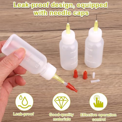 Penitue 10pcs Needle Tip Glue Squeeze Bottle Set