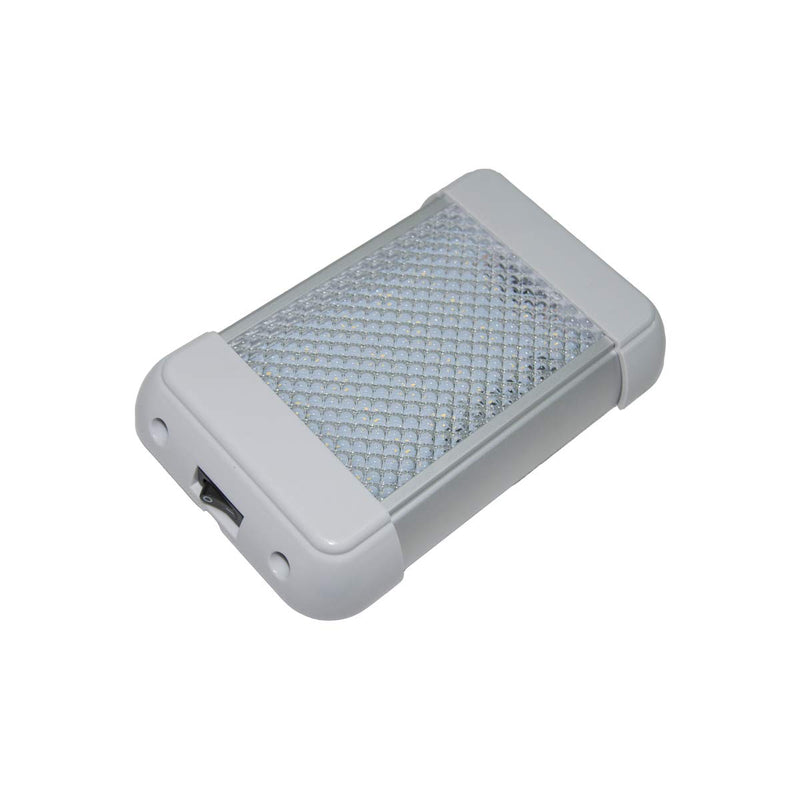 LED Dome Light 6.3" x 3.9" Compact-Size 6000K Cool-White Even Diffused Beam, High Light-Output Low Ampere Draw, 12V-24V DC, On/Off Rocker Switch for Boat, Truck, RV & Utility Vehicles, 1-Pack 6.3" x 3.9"