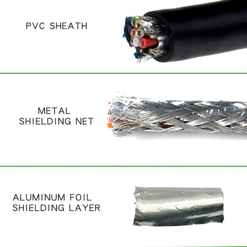 DB9 Connector RS232 Serial Cable,DB9 Female to Bare Wire,D-SUB 9-Pin Connector RS232 to Bare Wire Cable,9 Wire All Provided with Wiring Terminals-Black (DB9 Female 5FT) DB9 Female 9PIN 5FT