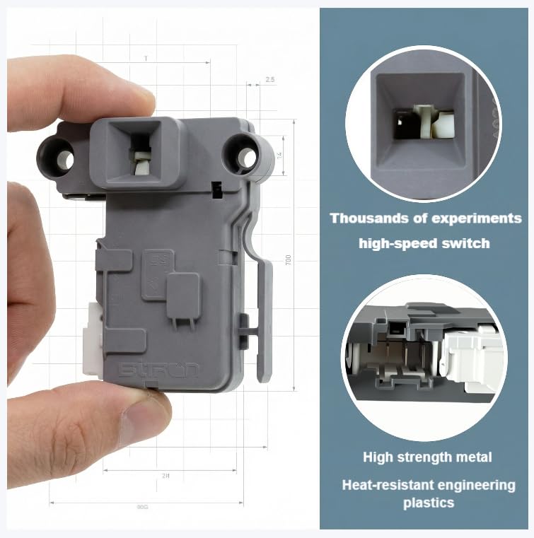 5304505231 Washer Door Lock Assembly Fit for Frigidaire/Electrolux Washer | Replaces 5304514774 AP6029853 PS12365826 PS11759823 4452371 4839359 AP6329665 Front Load Door Latch Switch 2 year warranty