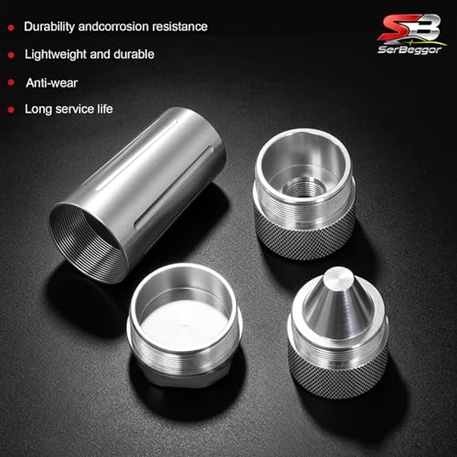 1.375''X24 Cone Shaped Parts Aluminum Alloy Cones Sealed End Cap Compatible with Kenworth Peterbilt Volvo Freightliner Mack International Trucks-12PCS Silver
