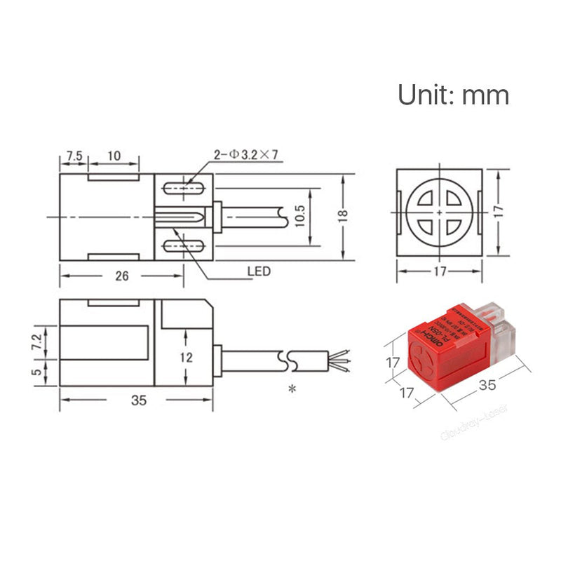 Cloudray Inductive Proximity Sensor Switches for CO2 Laser Controller