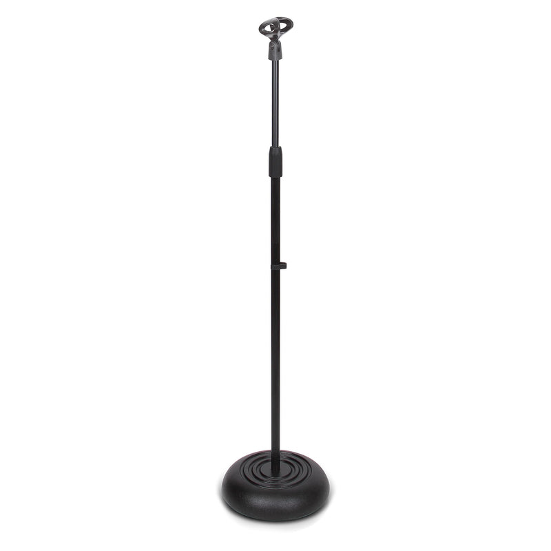 Pyle Professional Dynamic Vocal Microphone - Moving Coil Dynamic Cardioid Unidirectional Handheld Mi w/Microphone Stand - Universal Mic Mount with Heavy Compact Base, Height Adjustable