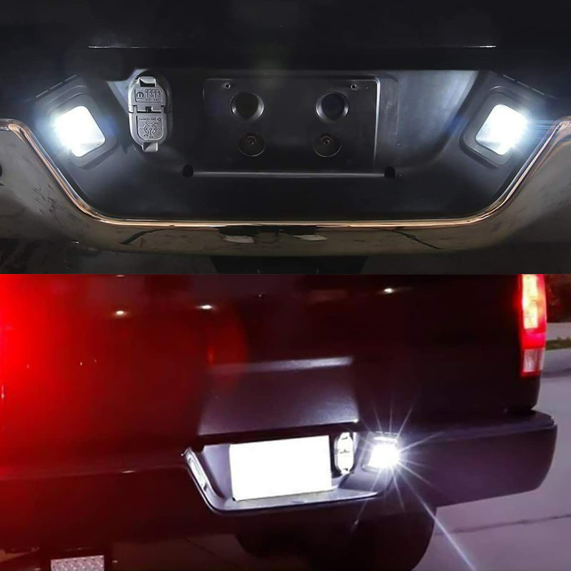 License Plate Lights Fits for 2003-2018 RAM 1500 2500 3500 Pickup, Set of 2 Truck Number Lamps Assembly Led Tag Light Kit, 6000K White