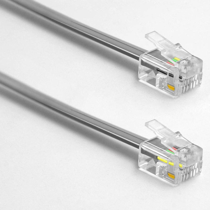 Phone Cord 3ft Telephone Cord Phone Line Cord RJ11 6P4C Male to Male for Landline Phone and Fax - 3 Feet