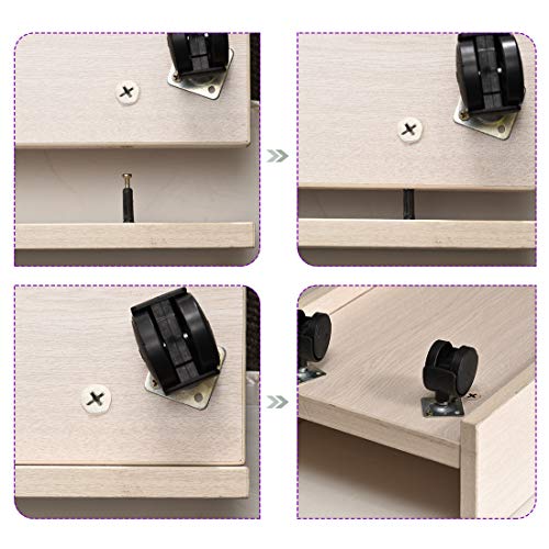uxcell 3-in-1 Furniture Connecting Kit 15mm OD Cam Fitting, M6x35mm Dowel Screws, 8mm OD Pre-Inserted Nut 20 Sets