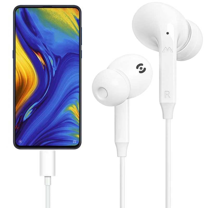 USB C Headphones for iPhone 17/16/15 Pro Max USB C Wired Earbuds with Mic | 2 Pack Type C Earphones Volume Control & Noise Cancelling In-Ear Earbuds Wired for Samsung Galaxy S25/S24 iPad Pro MacBook