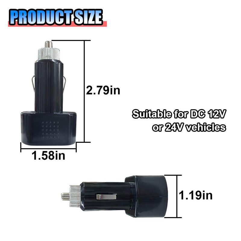 Car LED Digital Voltmeter, DC 12V/24V Cigarette Lighter Voltage Meter, Volt Gauge Battery Monitor, Digital Voltage Display for Auto Car Truck