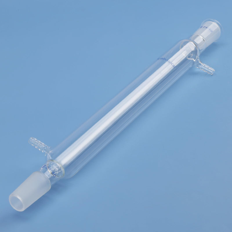 Labasics Borosilicate Glass Liebig Condenser with 24/40 Joint 300mm Jacket Length Lab Glass Condenser 300 mm