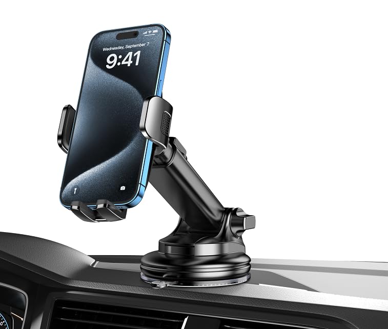 Qifutan Dash Mounted Phone Holders for Your Car Dash Phone Mount for Car Dashboard Air Vent Multi-Mount 3 in 1