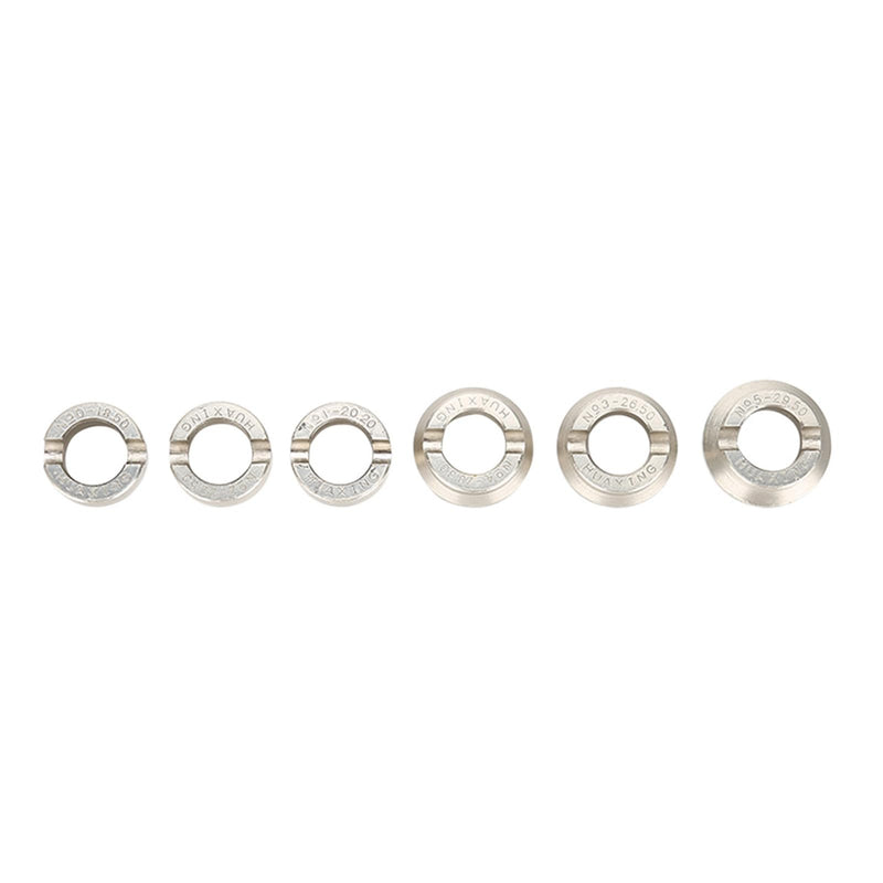 6PCS Watch Back Case Opener, 5537 Steel Cover Remover Wrench with Different Sizes Dies Watch Back Opening Tool Kit, Silver
