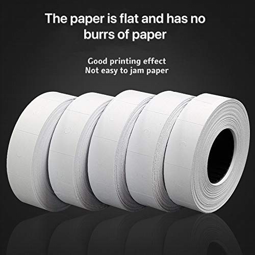 JIAYING Double Line Price Label Paper for MX-6600，20 Rolls ofWhite Price Label Paper 20 Rolls Paper