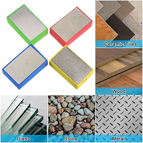 HARFINGTON 2Set(8pcs) Diamond Polishing Pad 60# 100# 200# 400# Grits