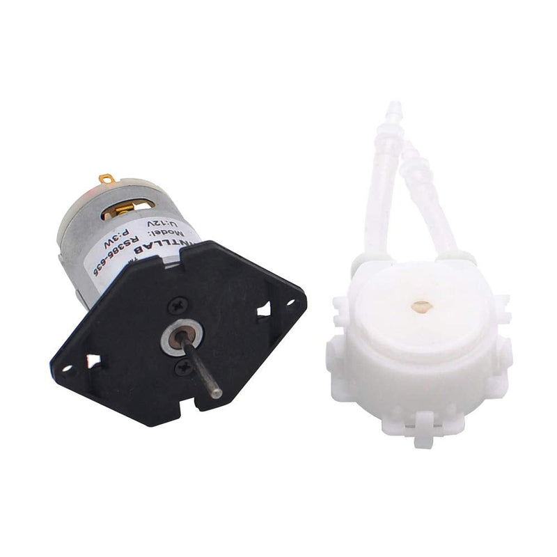 INTLLAB 4pcs/Pack 12V DC DIY Peristaltic Liquid Pump Dosing Pump for Aquarium Lab Analytical, Flow Rate 5~100 mL/min 5~100mL/min (Pack of 4)