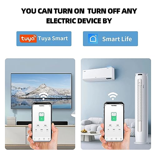 TUYA WiFi Smart Circuit Breaker Power Metering Energy Meter KWh 1P 230V 63A Voltmeter Ammeter Energy Meter DIN Rail Smart Life Wireless Remote Control Switch Timer Voice Control (20A) 20A