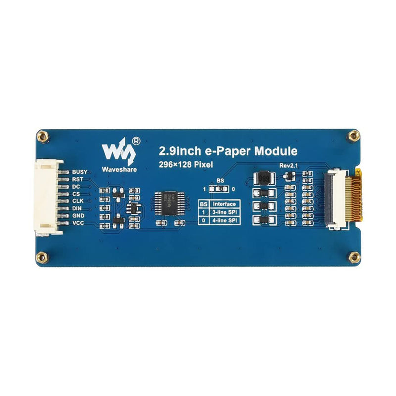 2.9 Inch E-Paper Display Module (B), 296×128 SPI E-Ink Screen, Red/Black/White, Low Power, No Backlight, for Raspberry Pi, Arduino, Jetson Nano, 3.3V/5V MCU Compatible