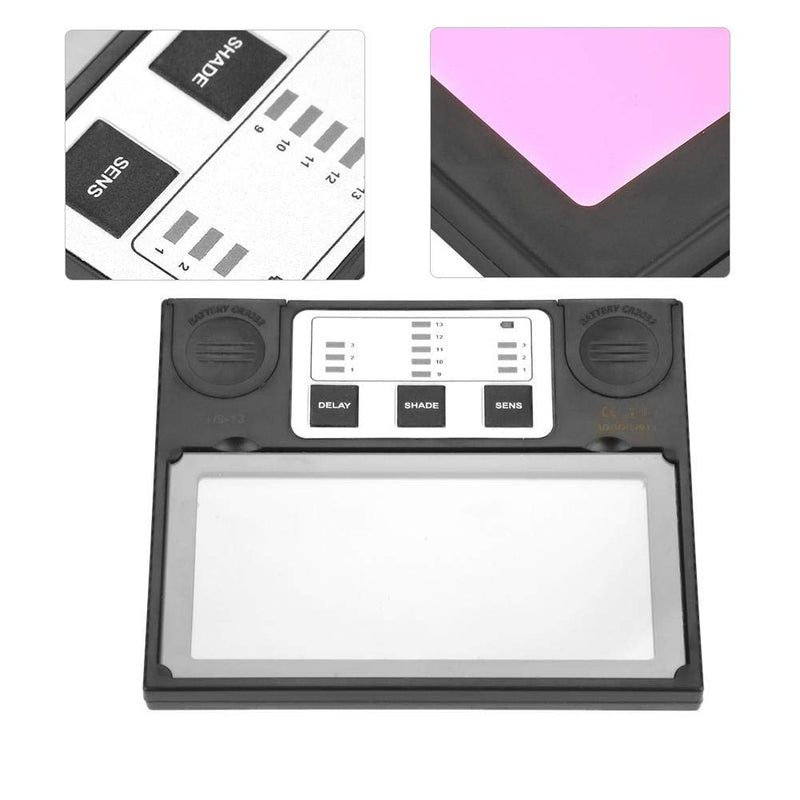 Solar Auto Darkening Welding Lens, Welding Helmet Lens Smart Mirror Dimming Helmet Mask Filter Goggles Welding Construction Use 110 x 90mm/ 4.3 x 3.5in (ADF550E)