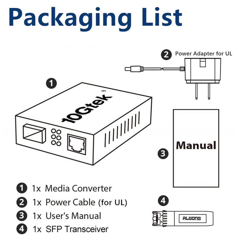 Gigabit Media Converter LC, SFP Port, Single Mode Fiber to Ethernet Converter for 10/100/1000Base-Tx to 1000Base-LX, with a SFP LX Transceiver (1000Base-LX), LC Fiber Slot, 20km, 1310-nm, SMF 1G SMF, 20km