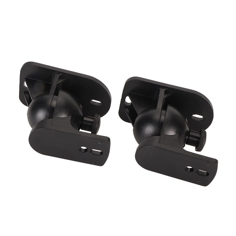 Plastic Speaker Wall Mount Bracket Adjustable Angle for Surround Sound Studio Speakers, Heavy Duty, Easy Install, 1 Pair with Hardware
