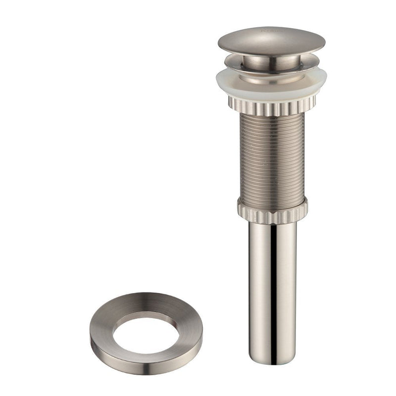 KRAUS Pop-Up Drain and Mounting Ring in Satin Nickel, PU-10-MR-1SN