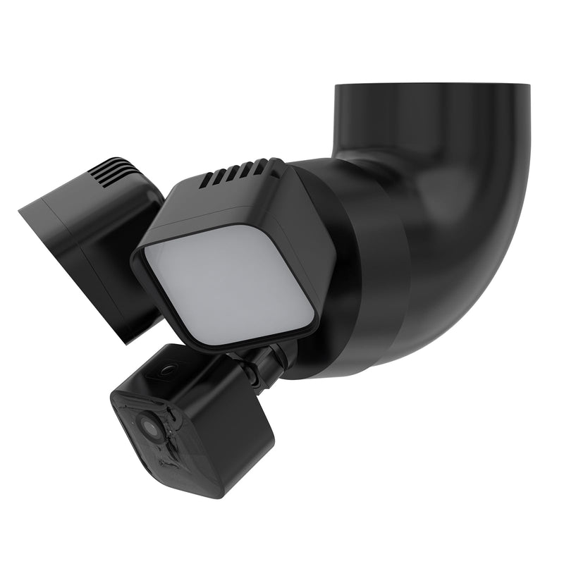 Eave Mount Compatible with R-ing Floodlight Cam Wired Pro/Plus ,WYZE Floodlight Camera v2 and Blink Wired Floodlight,REOLINK Elite Cameras, Plug-in Mount for Floodlight Cam Eave Bracket (Black) Black