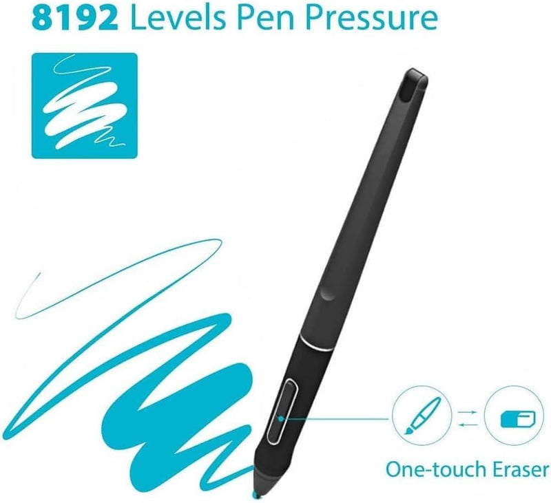 PW507 Battery-Free Pen Compatible with Kamvas Pro 12, Kamvas Pro 13, Kamvas Pro 16, Kamvas 16 and Kamvas 20 Graphics Drawing Monitor | Replacement Digital Pen Compatible with Huion Kamvas Pro 12, Pro 13, Pro 16, Kamvas 16, Kamvas 20 Graphic Drawing Mon...