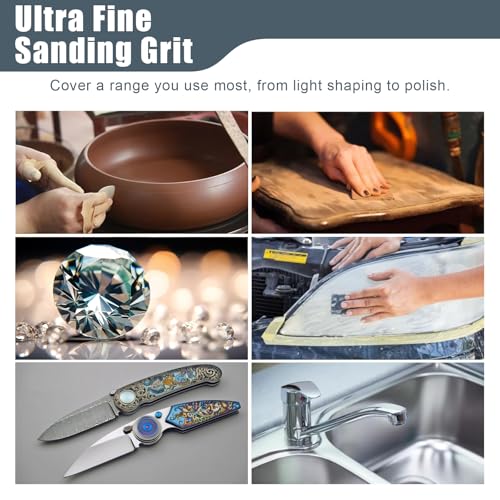7000 Grit Sand Paper, 9 x 11 Inch, 25 Pcs Wet Dry Sandpaper Sheets, Silicon Carbide for Wood, Metal, Automotive Sanding and Polishing, Waterproof and Durable 7000 Grit