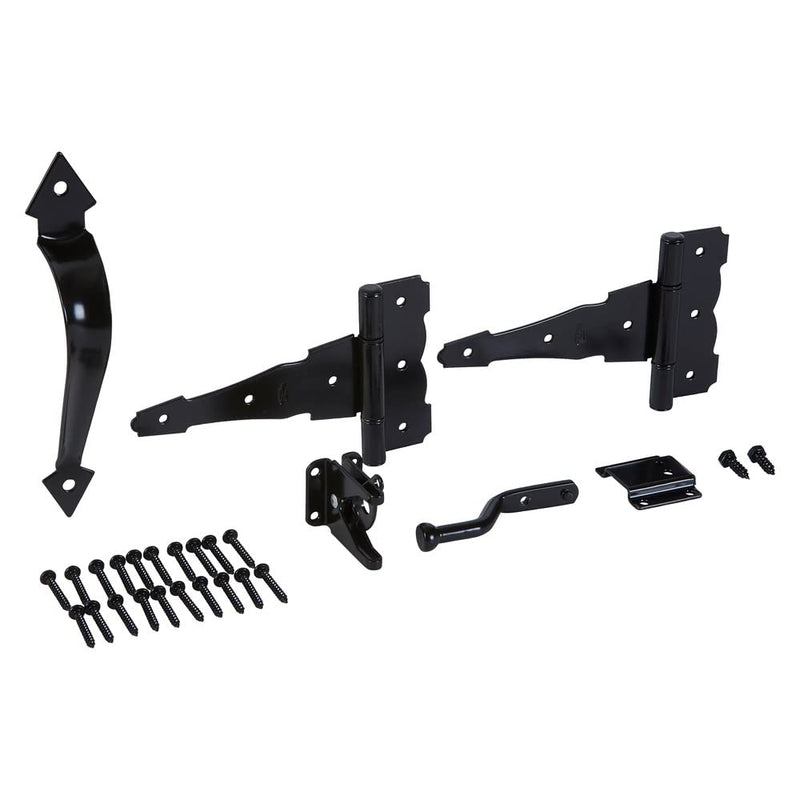 National Hardware N343-467 Decorative Gate Kit, 0, Black, 1 Count (Pack of 1) 1 Count (Pack of 1)