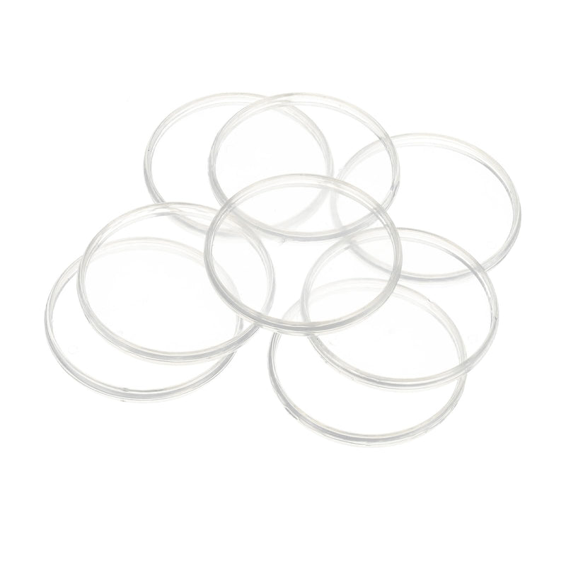 PATIKIL 2 Inch Plastic Book Binding Discs, 8 Pack Discbound Expansion Discs Round Binder Rings for DIY Notebook Planner, Clear Transparent