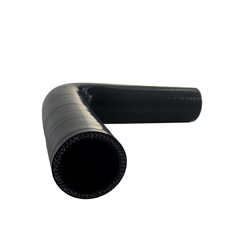 ID 1.25 inch 90 Degree Silicone Elbow Coupler Hose, 7" Leg Length Universal 4-Ply Reinforced Silicone Straight Turbo Pipe Elbow Intake Radiator Hose Black ID: 1.25"