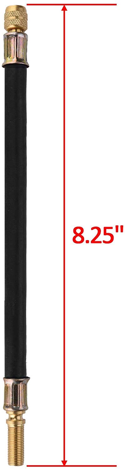 2pcs 8.25" Flexible Extension Tire Valve Adaptor for Universal Cars Truck Motorcycle Bike